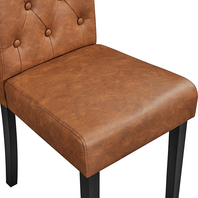Yaheetech Dining Chairs Set of 6 Modern Style Faux Leather Dining Room Chairs - Image 10