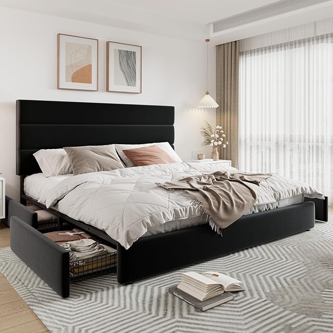 Allewie Modern King Size Platform Bed Frame - Image 9