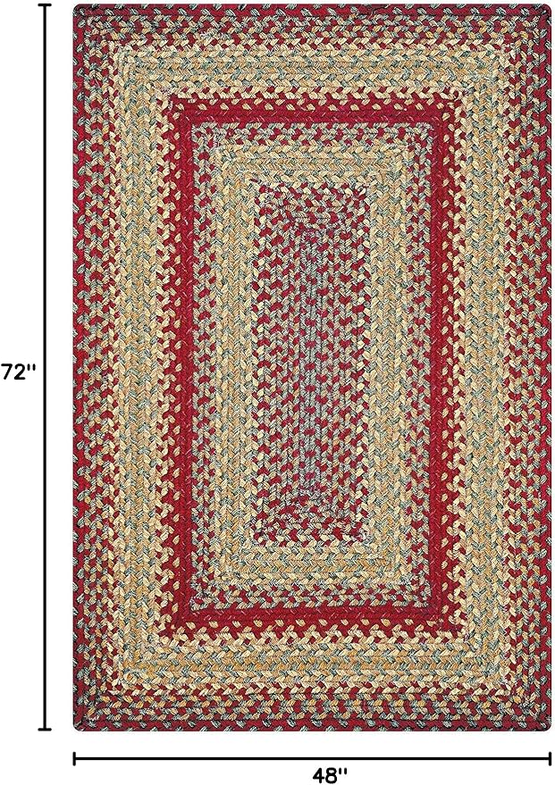 Cider Barn Red Jute Braided Area Rug, 4x6' Rectangle - Image 2
