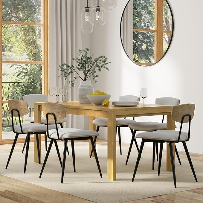 SIMPLIHOME Wilson Dining Table, Solid Wood Oak Veneer, 60 x 36 inches, - Image 2