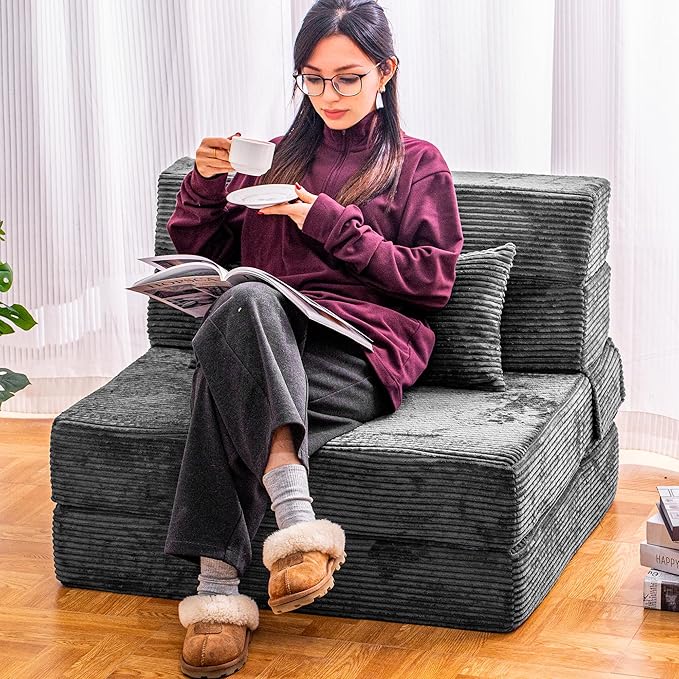 Folding Sofa Bed, Convertible Sleeper Chair by Cvortll