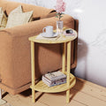 End Table, Half Moon Side Tables, Living Room Half Round 2 Tier Table by SenShu