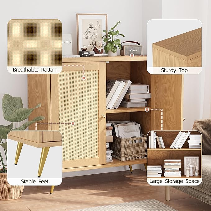 Shintenchi Rattan Buffet Cabinet - Image 4