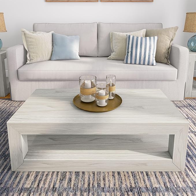 Plank+Beam 40" Modern Rectangular Coffee Table - Image 5