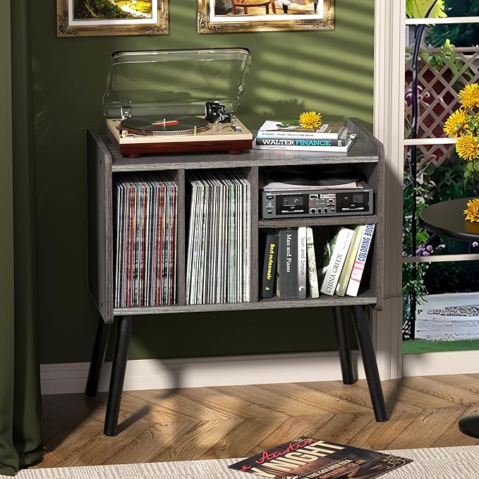 Record Player Table, Mid-Century Record Player Stand - Image 4
