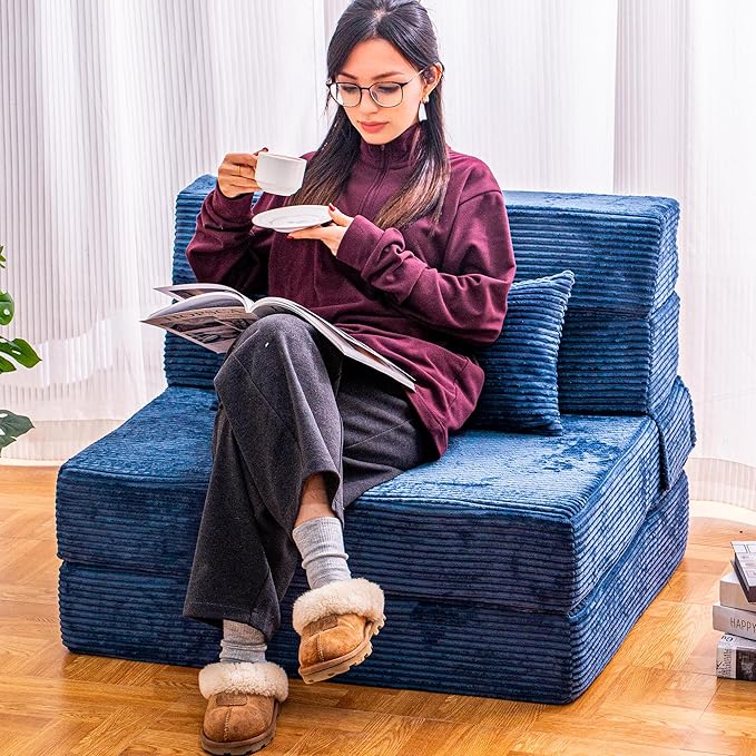 Folding Sofa Bed, Convertible Sleeper Chair by Cvortll
