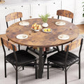 Round Dining Table Set for 4, Kitchen Table and Chairs for 4, Circle Table by JOCOEVOL