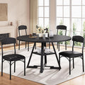 Round Dining Table Set for 4, Kitchen Table and Chairs for 4, Circle Table by JOCOEVOL