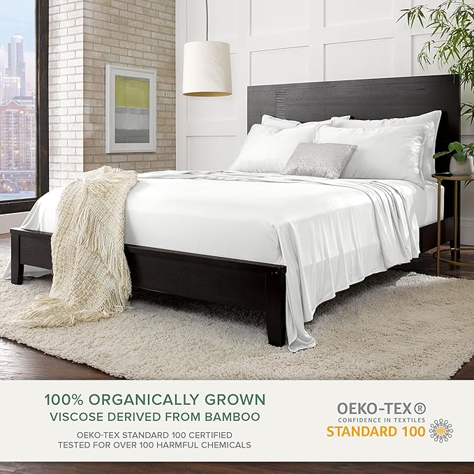 Full Sheets by Pure Bamboo, Genuine 100% Organic Viscose Derived from Bamboo - Image 2