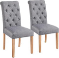 Yaheetech Dining Chairs Set of 2 Fabric Upholstered Dining Room Chairs by Yaheetech