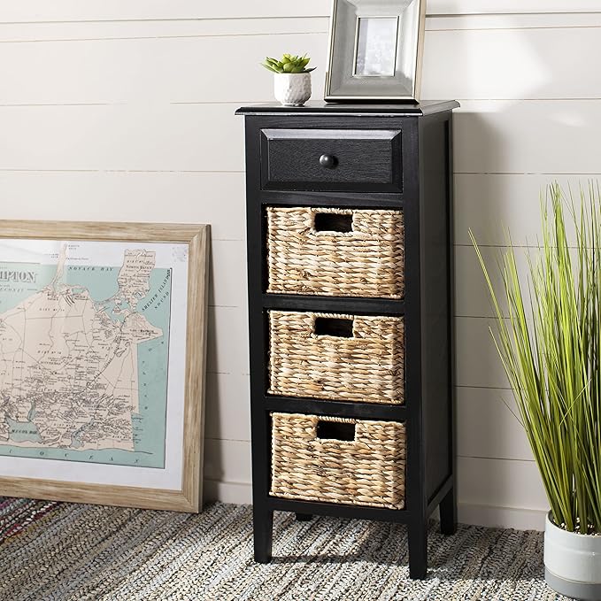 SAFAVIEH American Homes Collection Michaela Distressed Black Side Table - Image 2