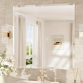 TokeShimi 36x36 Beveled Mirror Frameless Tempered, Rectangle Bathroom Mirror by RefinedBathroomAccessories