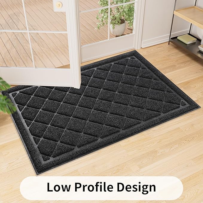 Front Door Mat Indoor Outdoor, Heavy Duty Low Profile Entrance Rug - Image 4