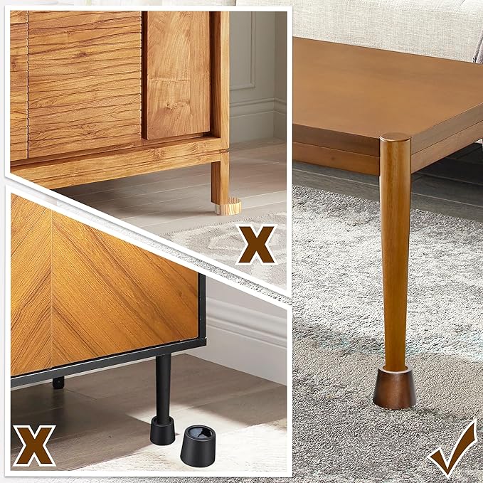 Sopicoz Wooden Furniture Risers 2 Inch Tapered Bed Risers Set of 6, Heavy Duty - Image 7