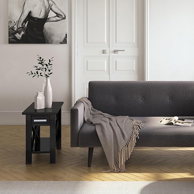 SIMPLIHOME Kitchener SOLID WOOD 14 inch Wide Rectangle Contemporary Narrow Side - Image 2