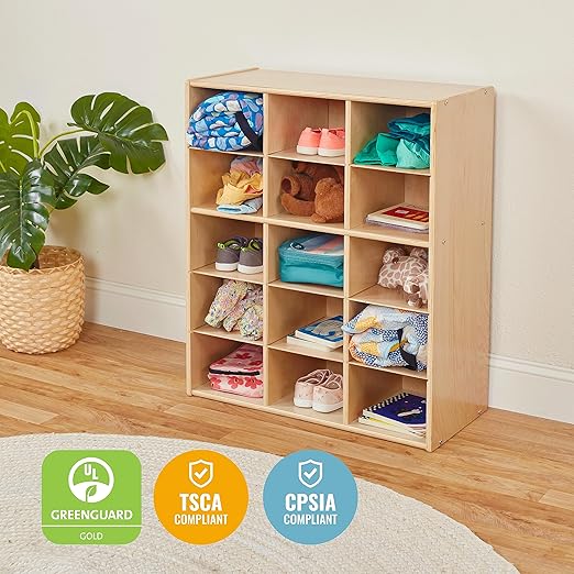 ECR4Kids Streamline 15 Cubby Tray Storage Cabinet, Classroom Furniture - Image 6