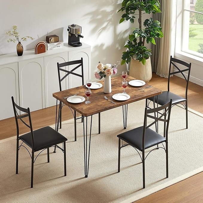 VECELO Kitchen Dining Room Table Set - Image 2