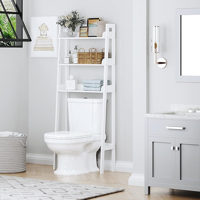 UTEX Over The Toilet Storage Shelf, 3-Tier Over Toilet Bathroom Organizer - Image 5