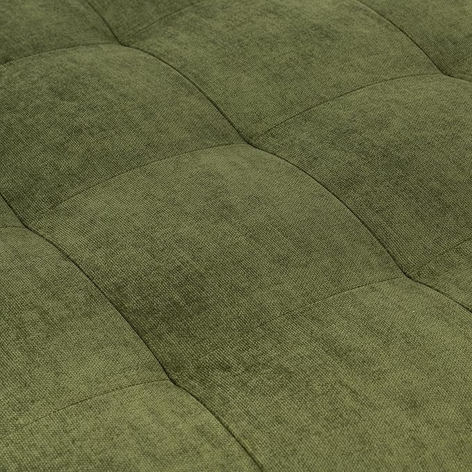 Poly and Bark Napa Velvet Ottoman in Distressed Green - Image 11