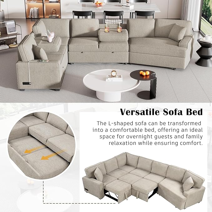 126" Extra Large Pull-Out Sofa Bed - Image 7