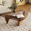 Glass Coffee Table for Living Room Mid Century Modern Triangle Center Table by JCAJCA