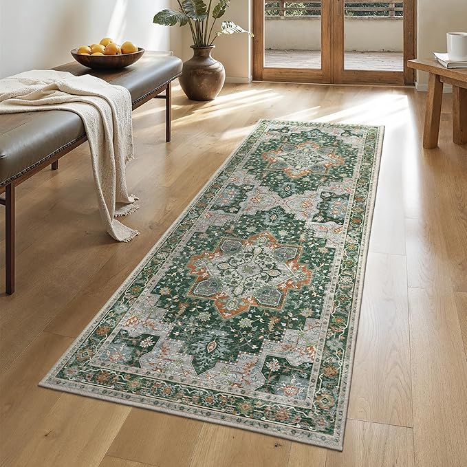 GENIMO 2x5 Runner Rugs for Hallway, Machine Washable Non Slip Vintage Rugs by GENIMO