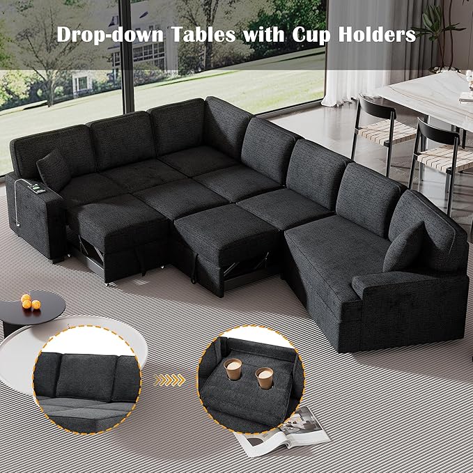 126" Extra Large Pull-Out Sofa Bed - Image 4
