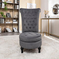 Container Furniture Direct Royal High-Back Velvet Accent Chair by ContainerDirect
