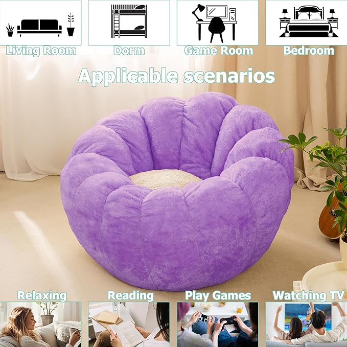 Pumpkin Bean Bag Sofa Chair, Bean Bag Chair - Image 6