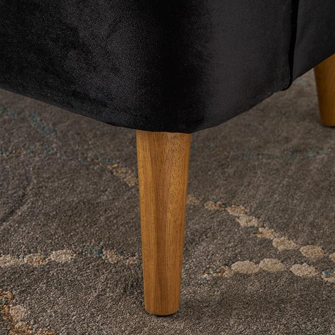 Ball & Cast Velvet Accent Chair, Modern Lounge Living Room Chairs - Image 4