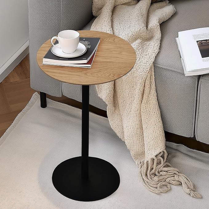 Get Set Style Drink Table, Round End Table, Side Table, Modern Pedestal Table - Image 8