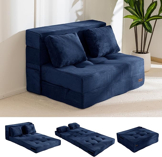 MAXYOYO Convertible Sofa Bed, Fold Out Loveseat Sleeper Sofa by MAXYOYO