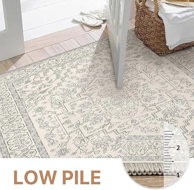 GENIMO 10x14 Area Rugs for Living Room, Machine Washable Non Slip Vintage Rugs - Image 5