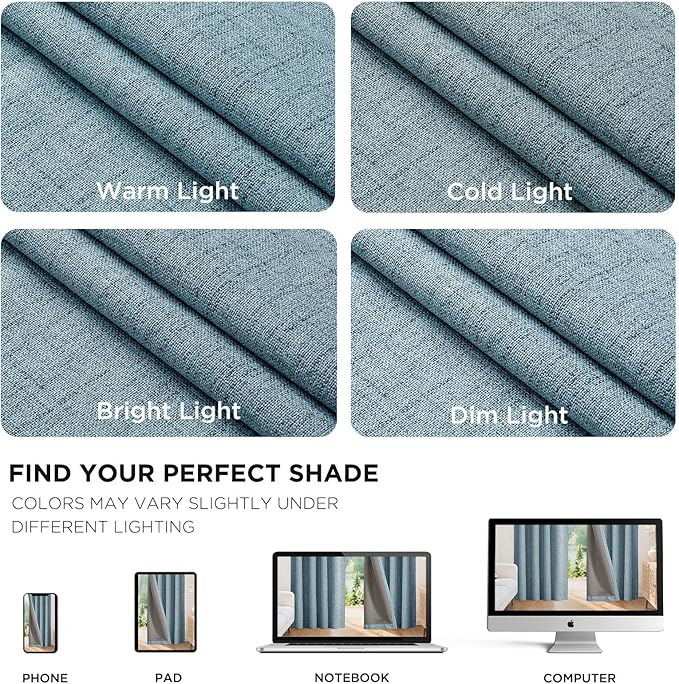 Joydeco 100% Blackout Curtains for Bedroom - Image 9