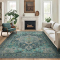 GENIMO 10x12 Area Rugs for Living Room, Machine Washable Non Slip Vintage Rugs by GENIMO
