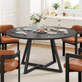 IRONCK 51" Round Dining Table for 6, Wood Kitchen Table by IRONCK