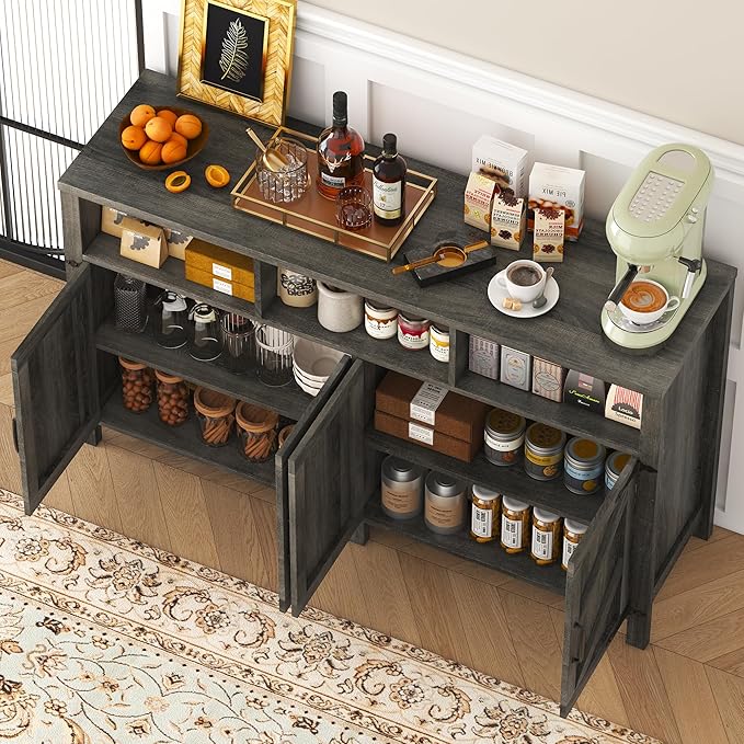 Buffet Sideboard with Storage Farmhouse with 4 Doors, Dining Room - Image 4