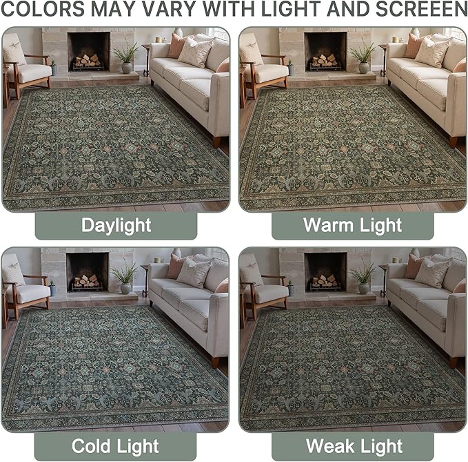 8X10 Area Rugs Machine Washable Rugs - Image 7