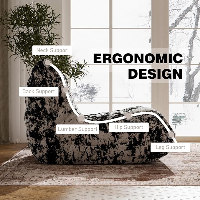 Bean Bag Chair, Fireside Chair Bean Bag Sofa Large Bean Bag Chair - Image 5