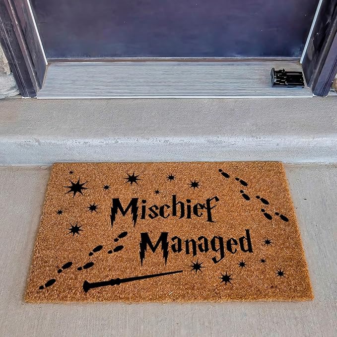 Funny Coir Doormat Magical Fantasy Front Door Mat Entryway Indoor and Outdoor - Image 3