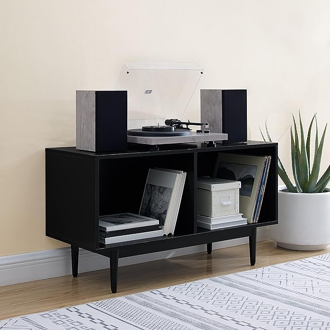 Crosley Furniture Liam Medium Vinyl Record Storage TV Stand and Entertainment - Image 7