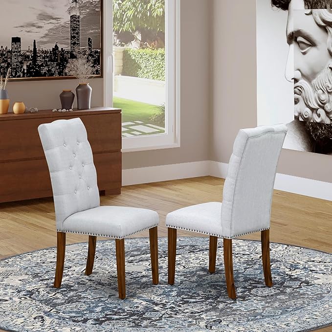 East West Furniture ELP8T05 Elsa Parson Dining Chairs - Image 2