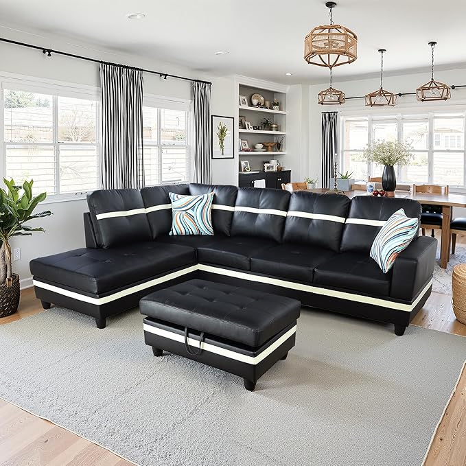 NicBex Sectional Couch 3 Pieces Sofa Set by NicBex