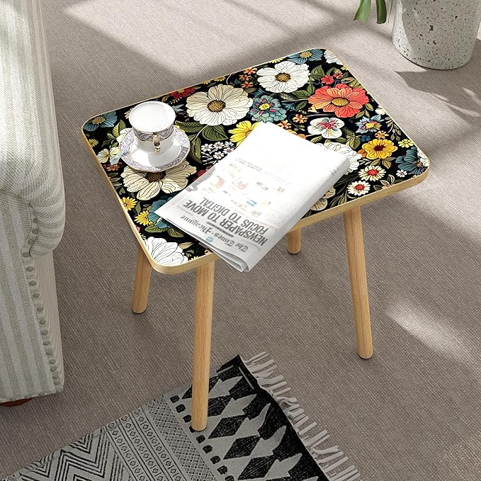 Mandala Small Rectangle End Table, Side Table - Image 8