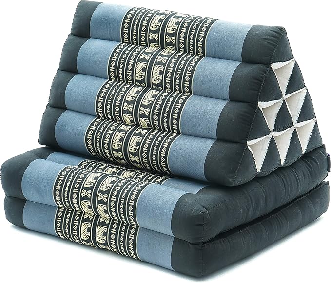 LEEWADEE 2-Fold Mat with Triangle Cushion – Comfortable TV Pillow, Foldable - Image 2