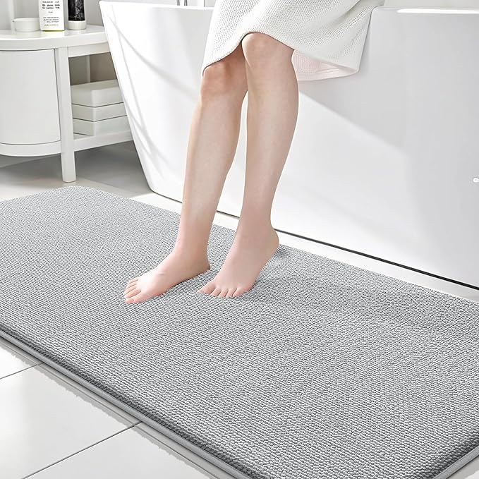OLANLY Thick Memory Foam Bath Mat Rug 70x24, Extra Soft Absorbent Bathroom Rug by OLANLY