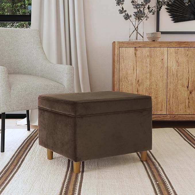 Home Decor | Dinah Collection Modern Storage Ottoman | Ottoman - Image 2
