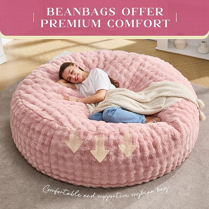 Hobestluk Bean Bag Chairs 6ft Beanbag Chair - Image 6