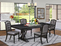LEMA5-SBB-34-5-Piece Modern Dining Set Consists of a Dining Table and 4 Dark by LuxebyEastWestFurniture