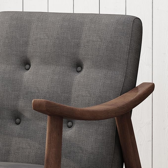 Ball & Cast Accent Chair Wide Armrest Mid-Century Lounge Living Room Chairs - Image 9